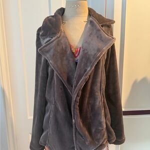 Women's ash brown plush Jacket